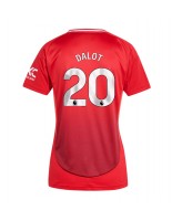 Manchester United Diogo Dalot #20 Hjemmedrakt Dame 2024-25 Korte ermer